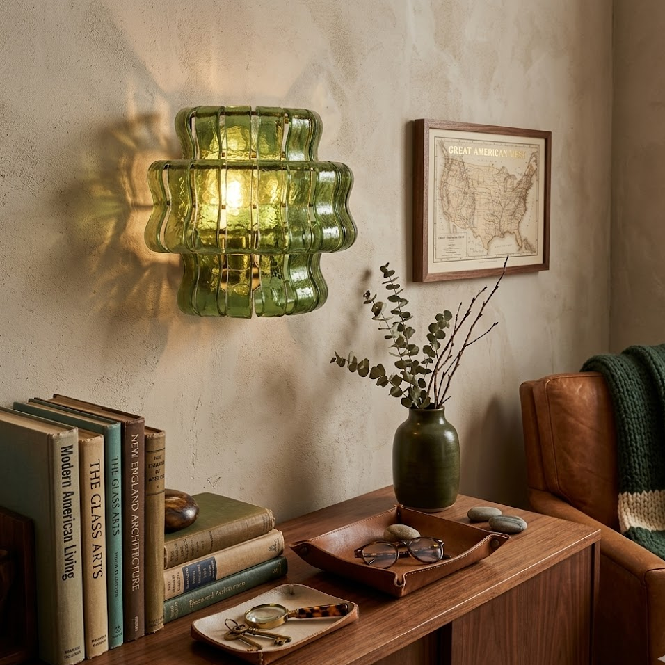 Ribbon Wall Sconce in glass for Hallway by AUVIELIGHT