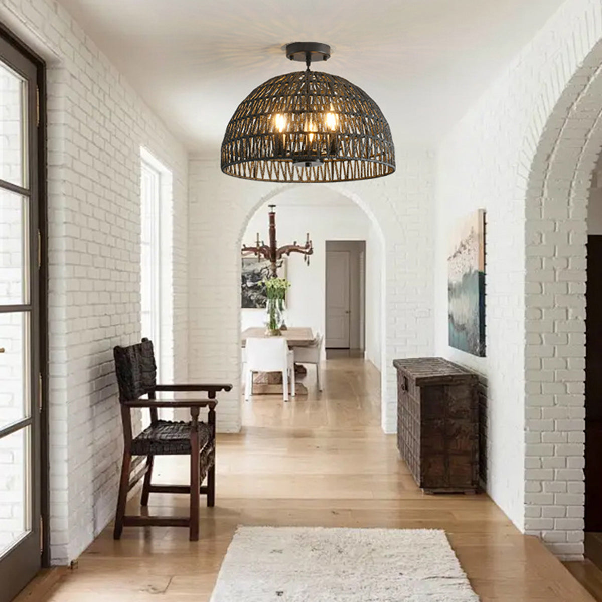 Aero Mesh Pendant Light in iron for Kitchen Island by AUVIELIGHT