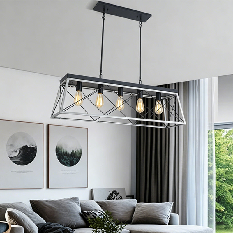 5-Light Linear Chandelier for Dining Room by AUVIELIGHT