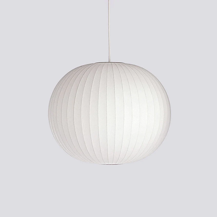 Nelson Bubble Pendant Light for Kitchen Island by AUVIELIGHT, Model E Ø 11.8" x H 11" /Dia 30cm x H 28cm / White and 1 other sizes