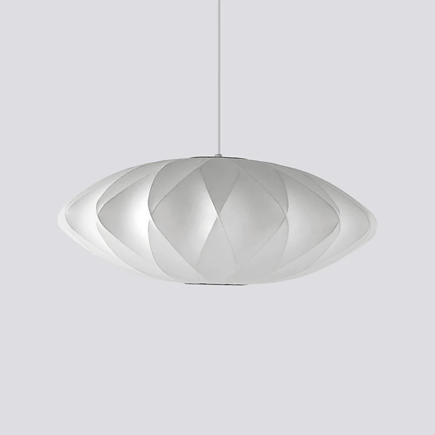 Nelson Bubble Pendant Light for Kitchen Island by AUVIELIGHT, Model B ;Ø 27.6" x H 11.4" /Dia 70cm x H 29cm / White and 4 other sizes