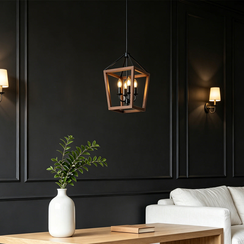 Open Cage Chandelier for Dining Room by AUVIELIGHT