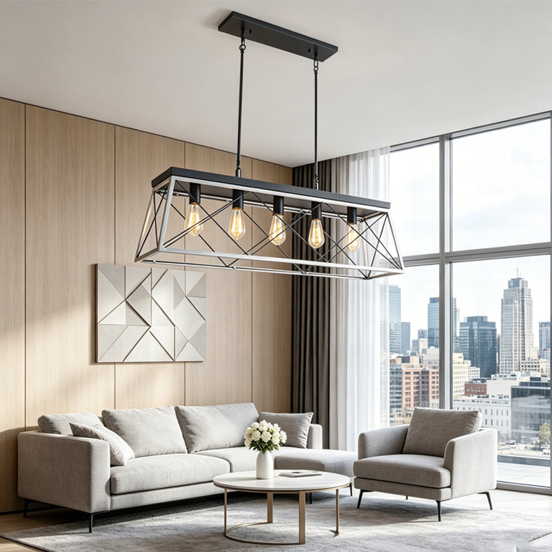 5-Light Linear Chandelier for Dining Room by AUVIELIGHT