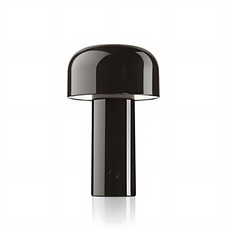 Bellhop Table Lamp for Living Room by AUVIELIGHT, Dia 12.5cm x H 21cm / ∅ 4.9″ x H 8.3″ / Bright Black / Touch switch