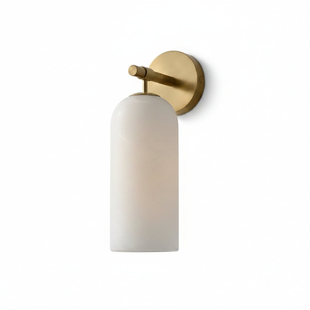 Cylinder Wall Sconce in alabaster for Hallway by AUVIELIGHT