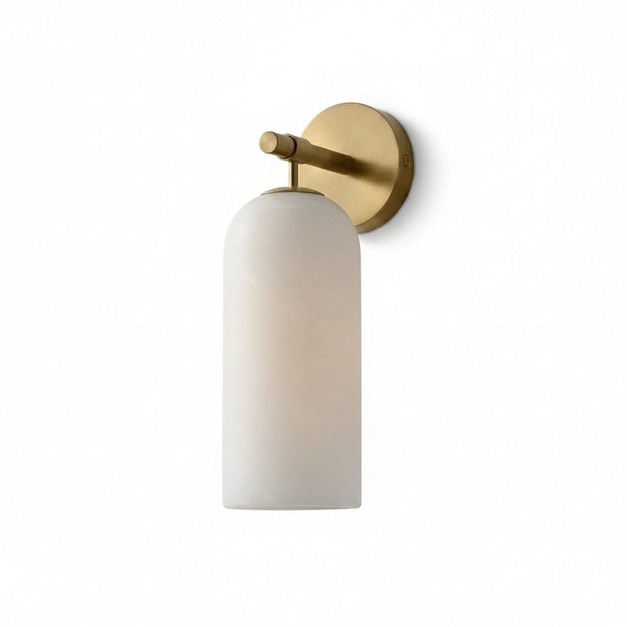 Cylinder Wall Sconce in alabaster for Hallway by AUVIELIGHT