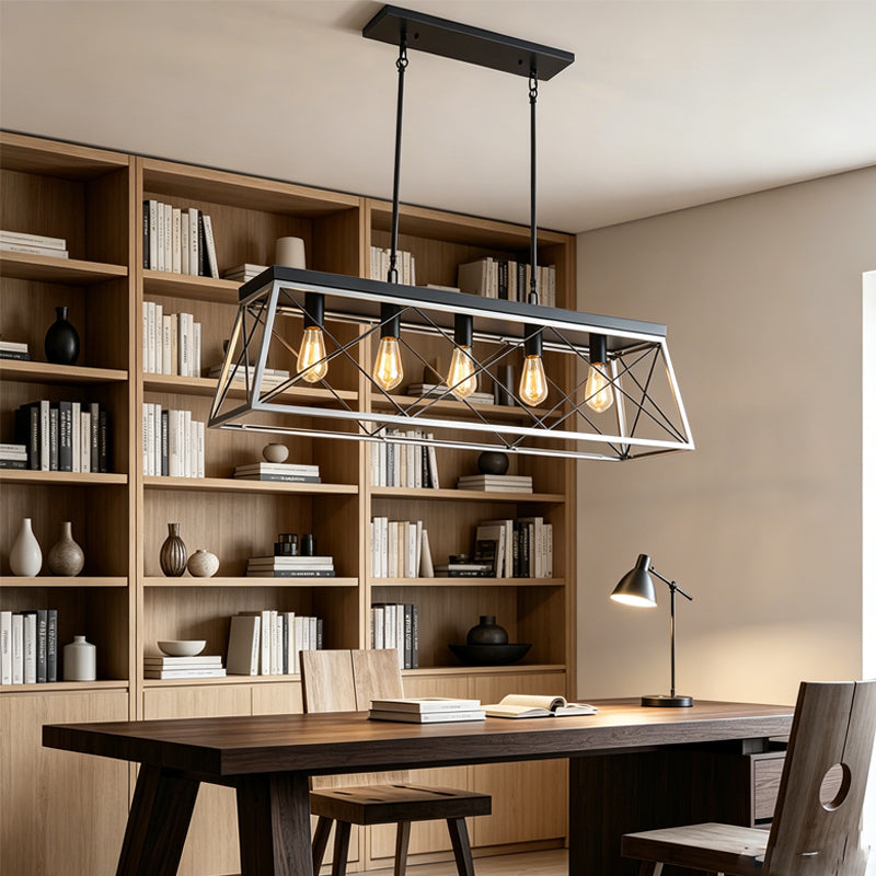 5-Light Linear Chandelier for Dining Room by AUVIELIGHT