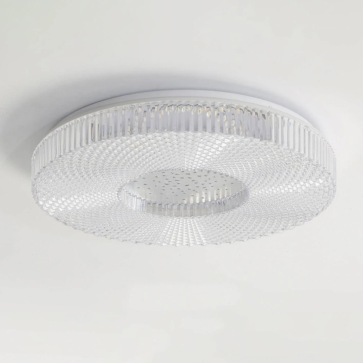 Modern Flush Mount in acrylic for Low Ceilings by AUVIELIGHT, ∅15.7" x H 2.7"/ Dia 40cm x H7cm / White / Warm Light and 1 other sizes