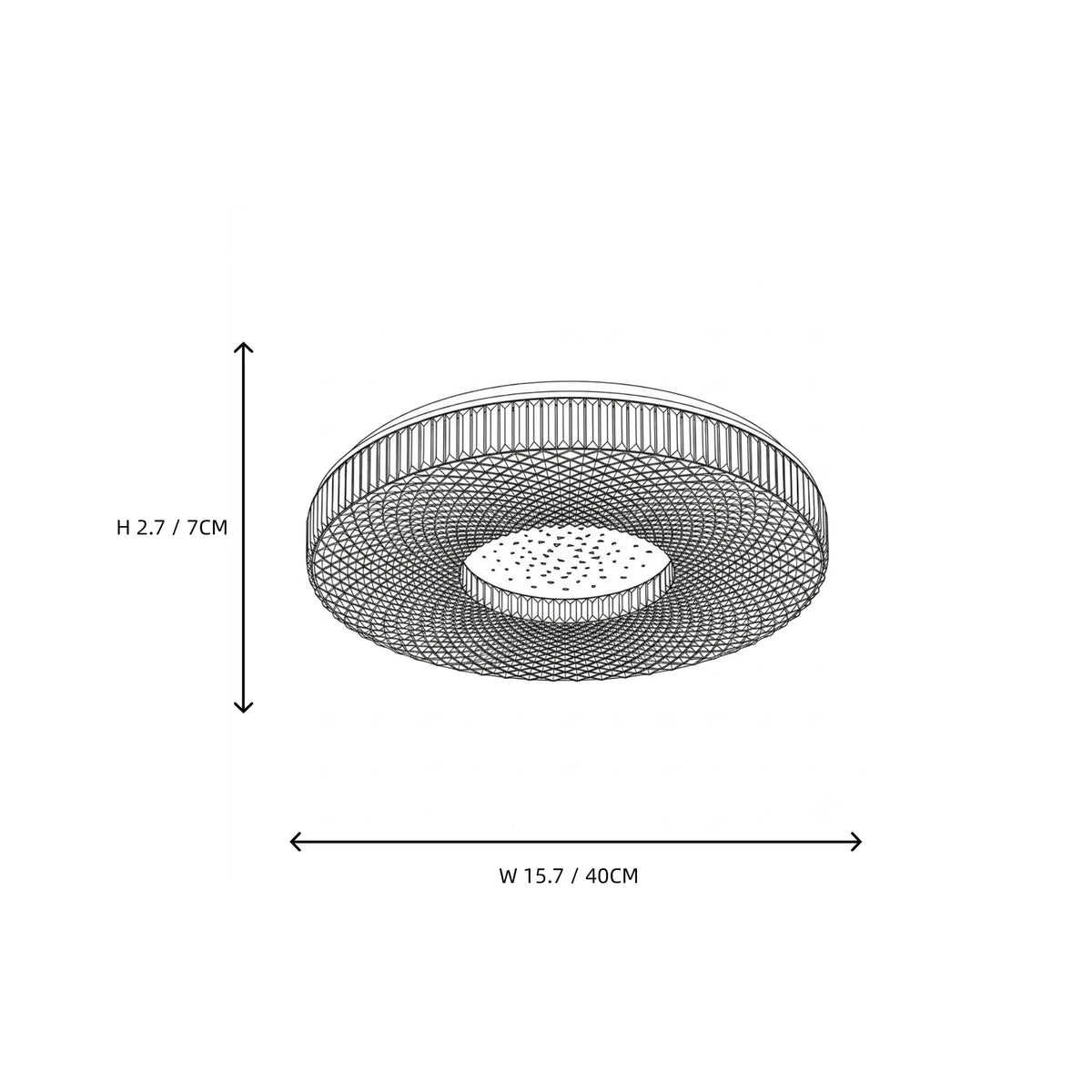 Modern Flush Mount in acrylic for Low Ceilings by AUVIELIGHT