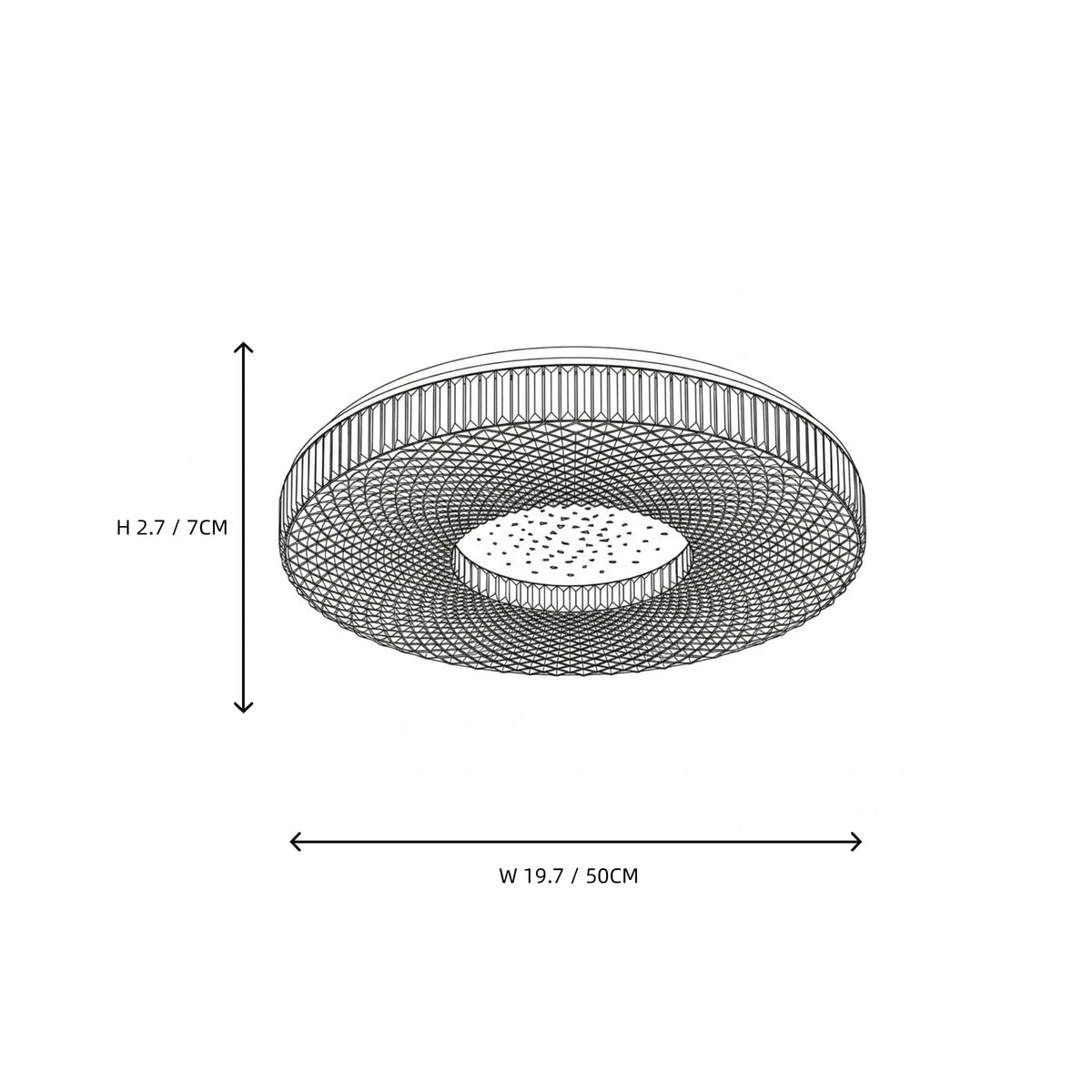 Modern Flush Mount in acrylic for Low Ceilings by AUVIELIGHT