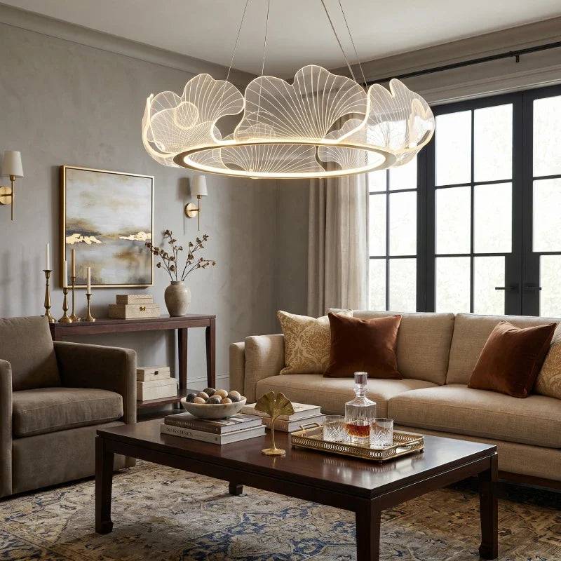 Ring Chandelier in acrylic for Dining Room by AUVIELIGHT