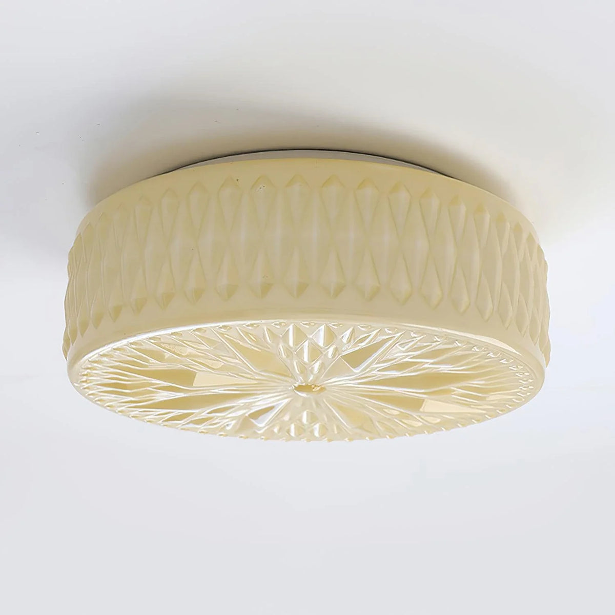 Adler Flush Mount in textured glass for Low Ceilings by AUVIELIGHT