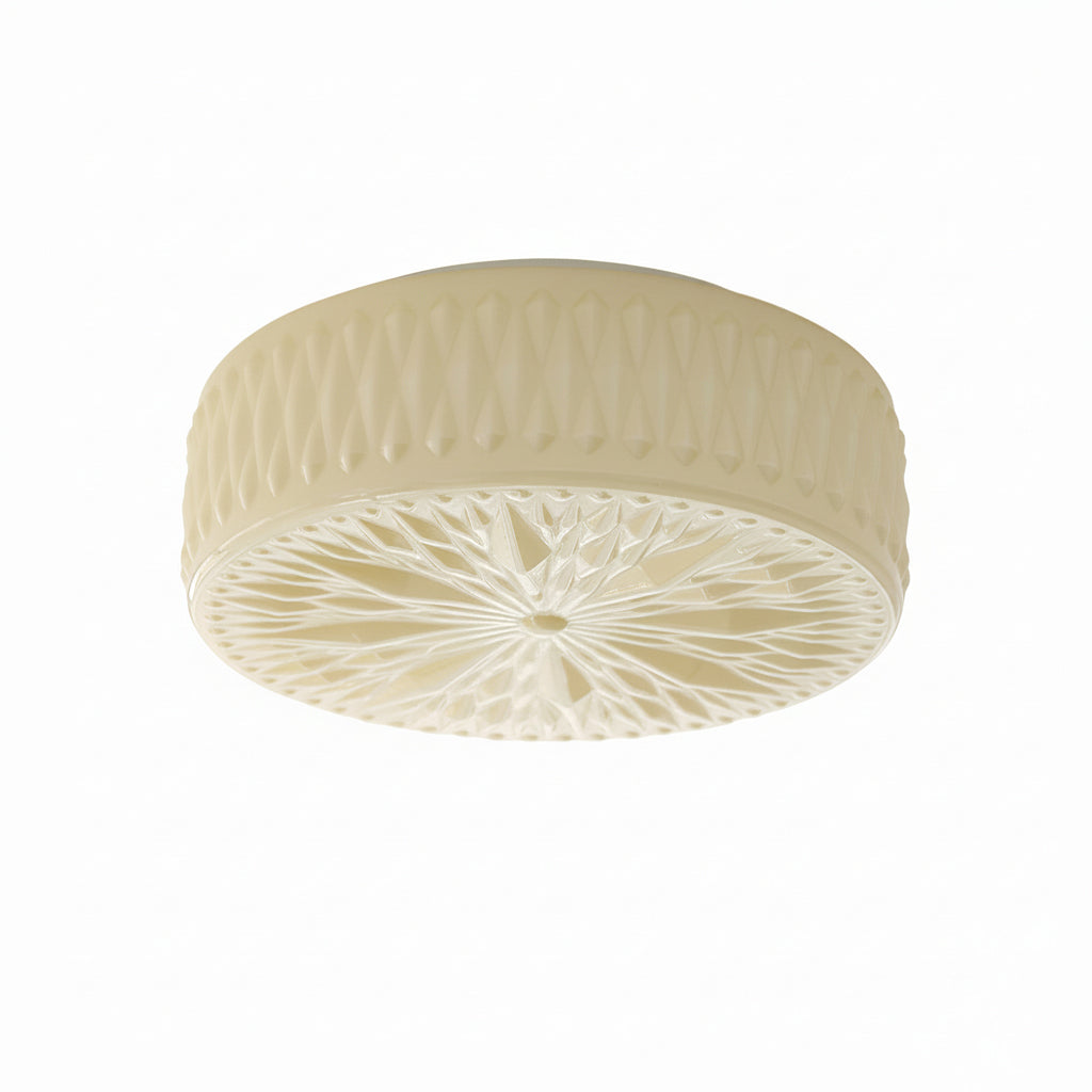 Adler Flush Mount in textured glass for Low Ceilings by AUVIELIGHT