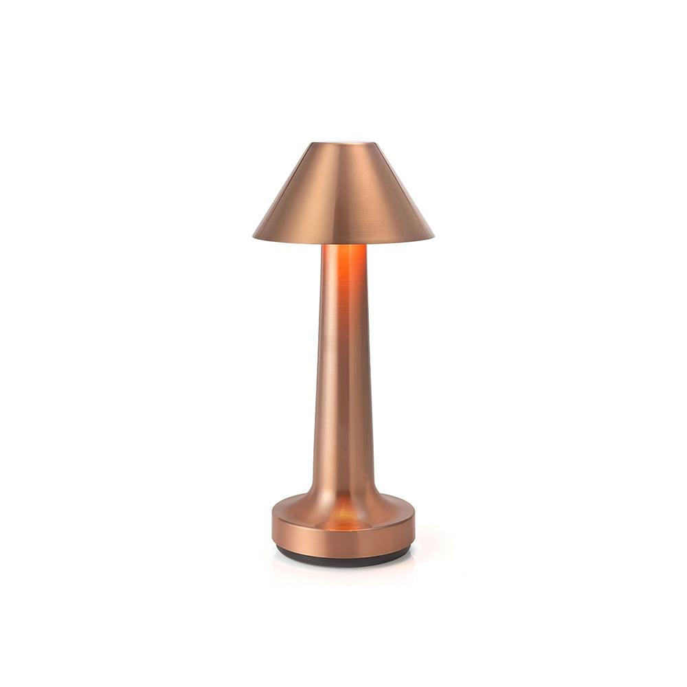 Aelia Table Lamp for Living Room by AUVIELIGHT, Dia 8cm x H 22cm / ∅ 3.1″ x H 8.7″ / Rose Gold / Touch Switch
