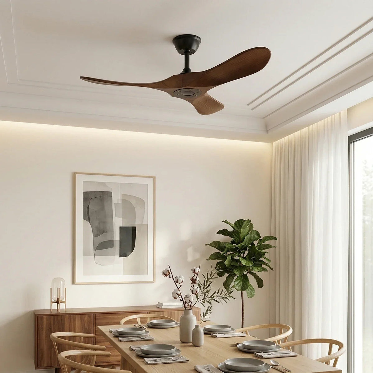 Aero Breeze Ceiling Fan Light for Living Room by AUVIELIGHT