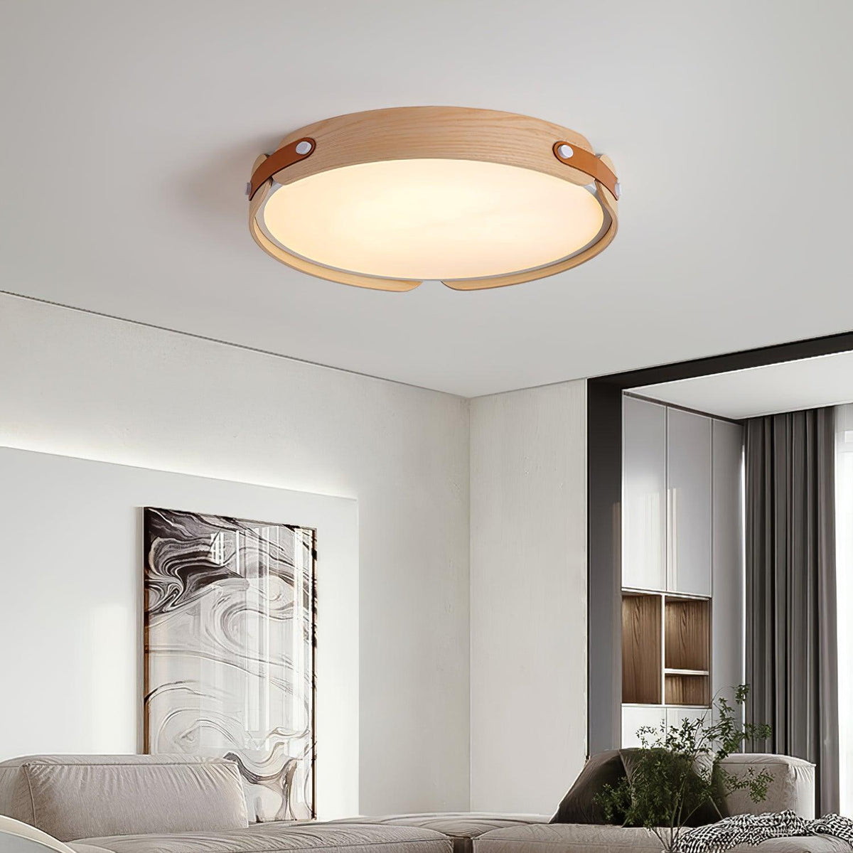 Aiwen Ceiling Light in wood for Living Room by AUVIELIGHT
