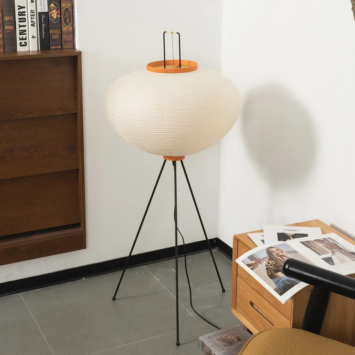 Akari 10A Floor Lamp in paper for Living Room by AUVIELIGHT