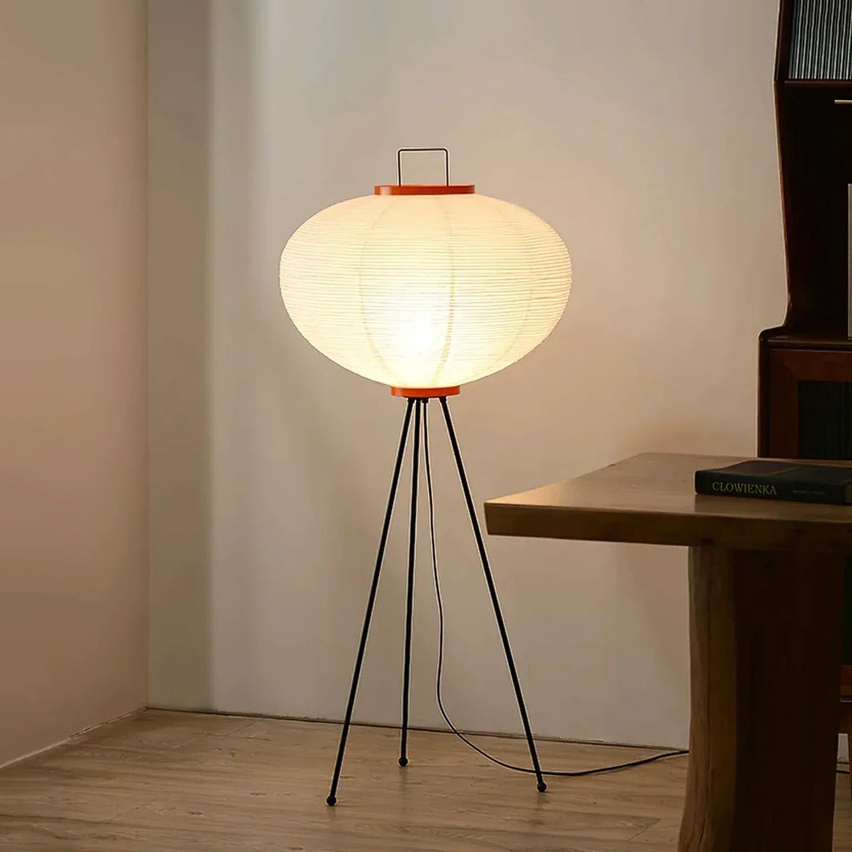 Akari 10A Floor Lamp in paper for Living Room by AUVIELIGHT