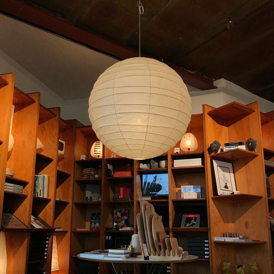 Akari D Pendant Light in paper for Kitchen Island by AUVIELIGHT