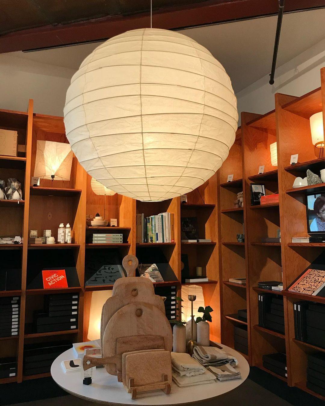 Akari D Pendant Light in paper for Kitchen Island by AUVIELIGHT