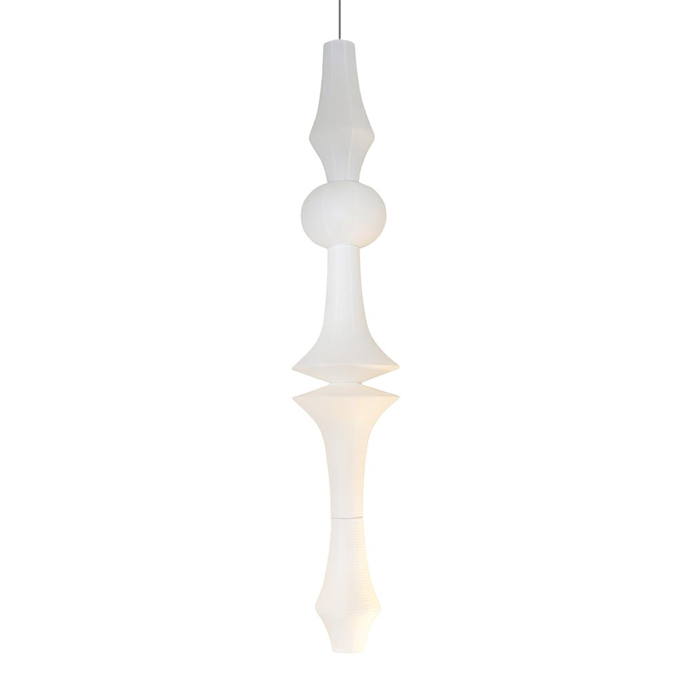 Akari E Pendant Light for Kitchen Island by AUVIELIGHT, Dia 43cm x H 270cm / ∅ 16.9" × H 106.3" / White