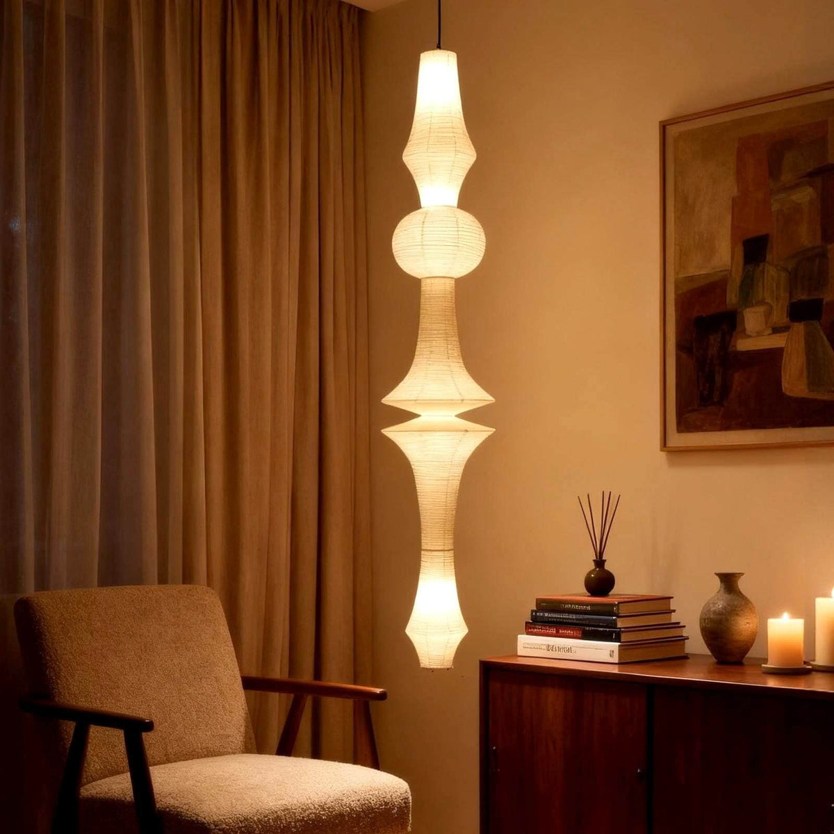 Akari E Pendant Light for Kitchen Island by AUVIELIGHT