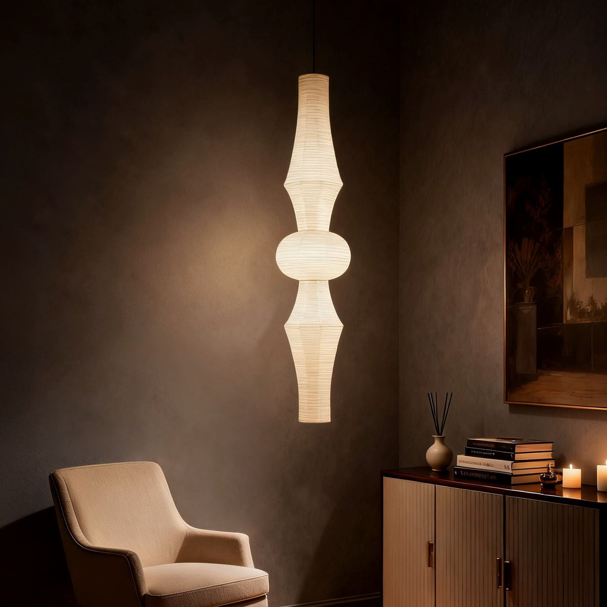Akari E Pendant Light for Kitchen Island by AUVIELIGHT