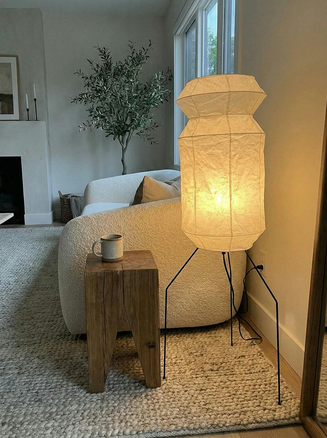 Akari UF3-L6 Floor Lamp in paper for Living Room by AUVIELIGHT