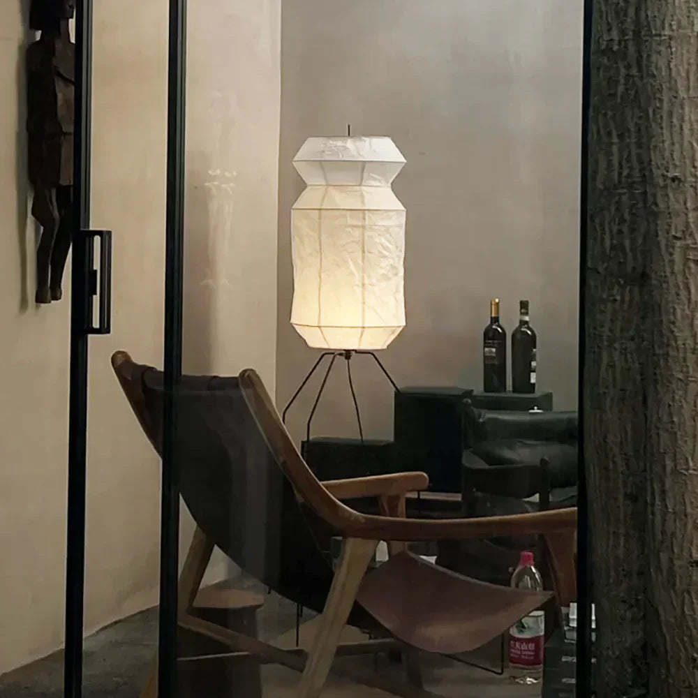 Akari UF3-L6 Floor Lamp in paper for Living Room by AUVIELIGHT