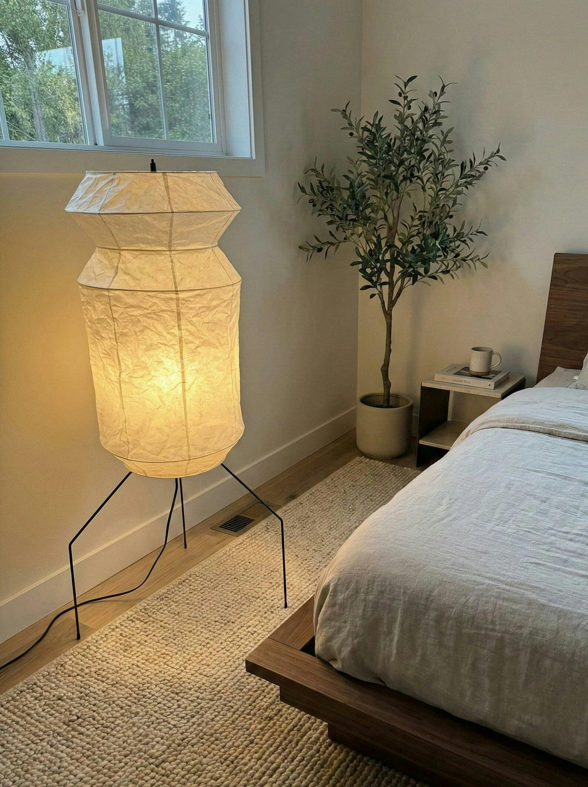 Akari UF3-L6 Floor Lamp in paper for Living Room by AUVIELIGHT