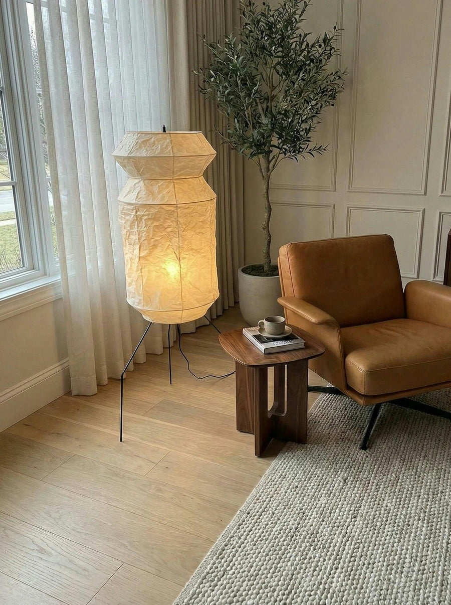 Akari UF3-L6 Floor Lamp in paper for Living Room by AUVIELIGHT