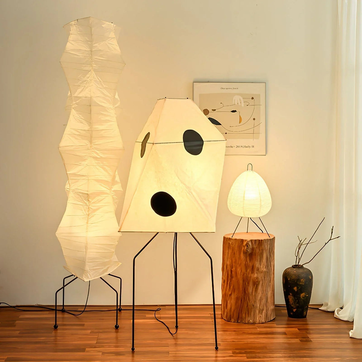 Akari UF3-Q Floor Lamp for Living Room by AUVIELIGHT