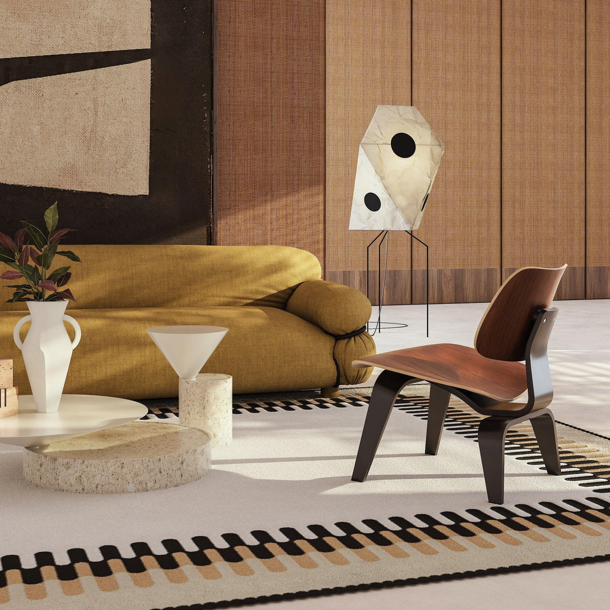 Akari UF3-Q Floor Lamp for Living Room by AUVIELIGHT