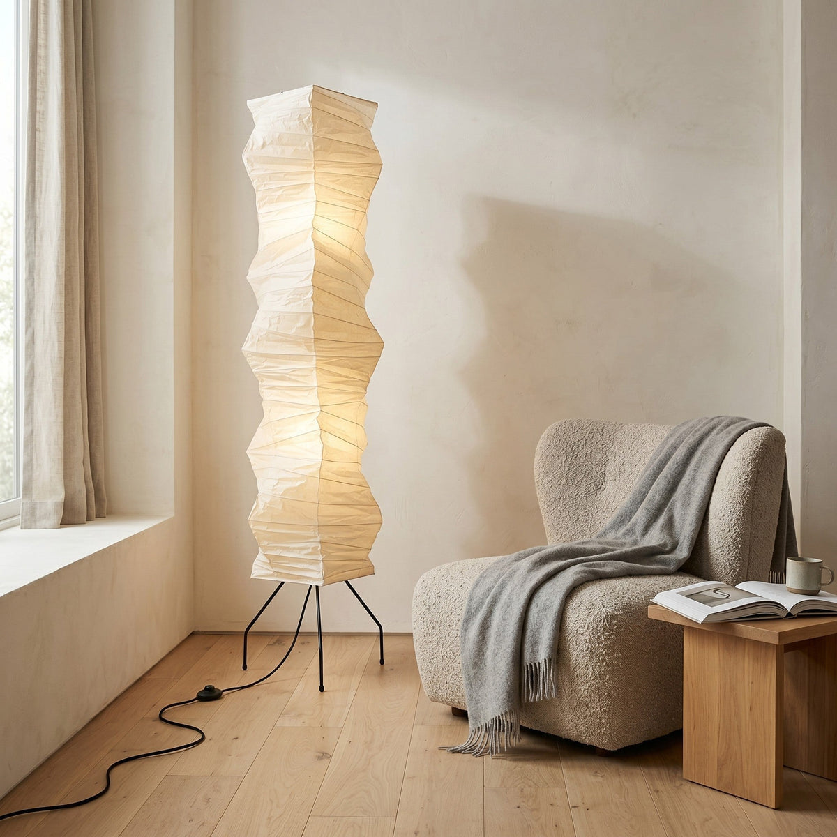 Akari UF4-33N Floor Lamp for Living Room by AUVIELIGHT