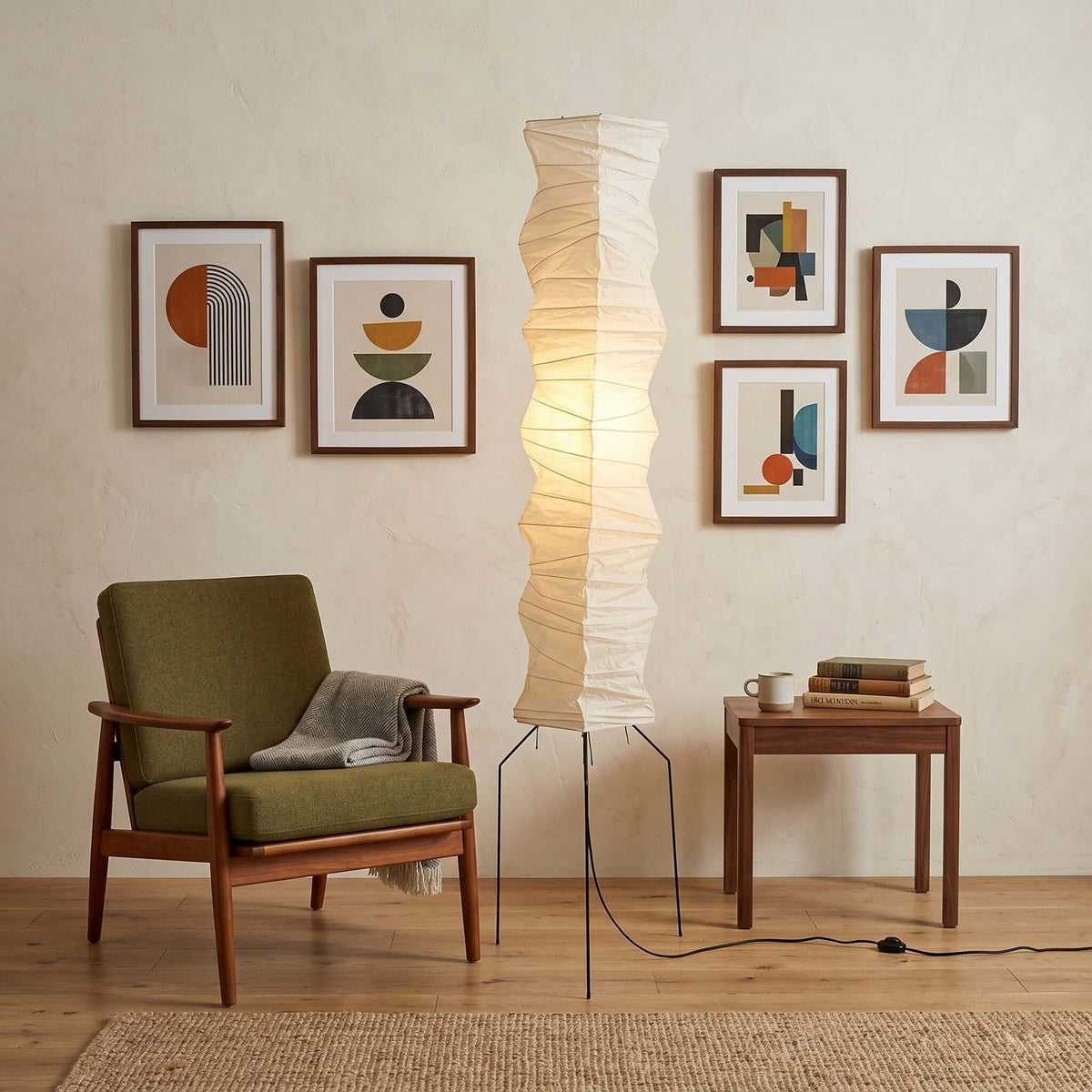 Akari UF4-33N Floor Lamp for Living Room by AUVIELIGHT