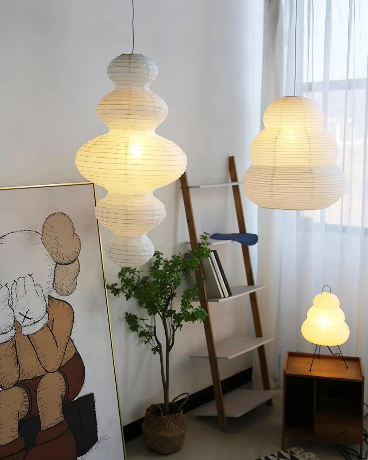Akari Juni Pendant Light for Kitchen Island by AUVIELIGHT