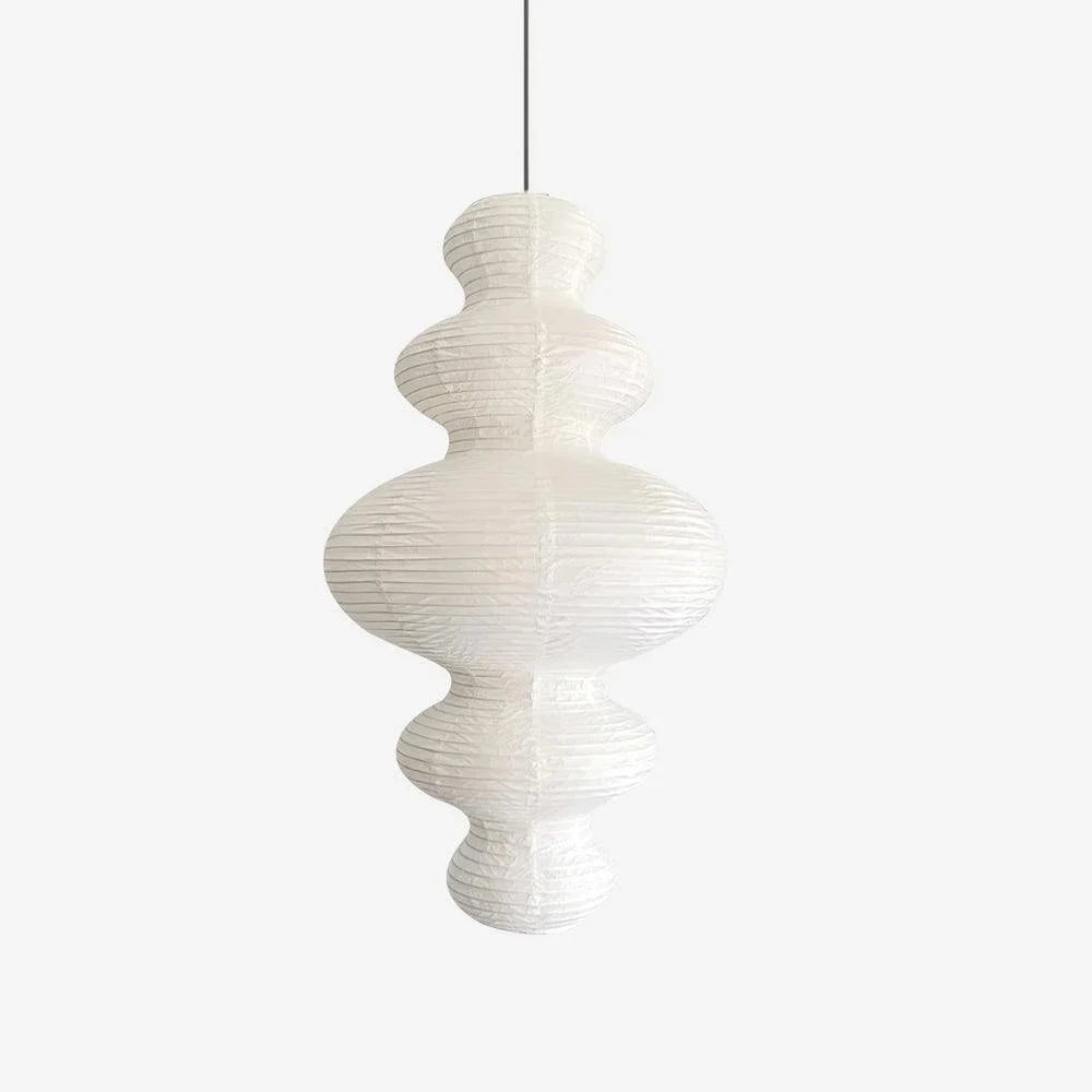 Akari Juni Pendant Light for Kitchen Island by AUVIELIGHT, Dia 47cm x H 82cm / ∅ 18.5″ x H 32.2″ / White