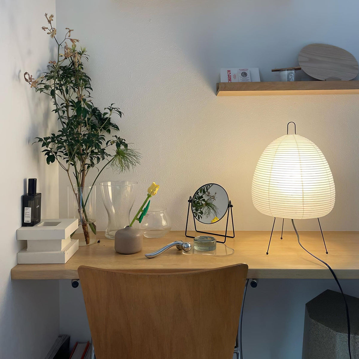 Akari 1A Table Lamp in paper for Living Room by AUVIELIGHT