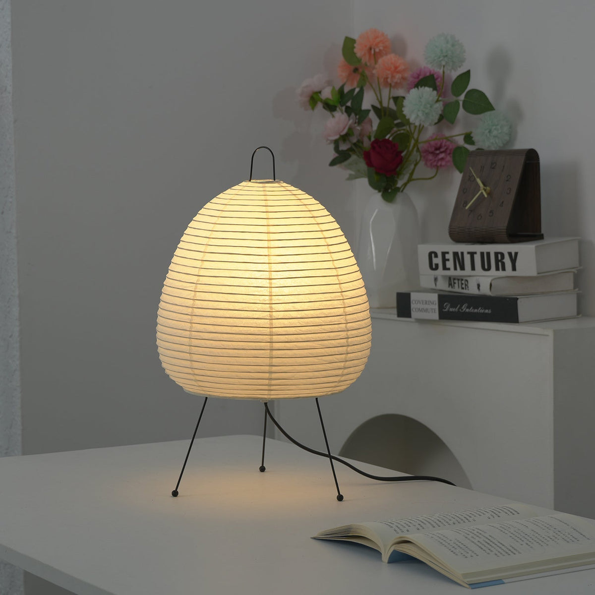 Akari 1A Table Lamp in paper for Living Room by AUVIELIGHT