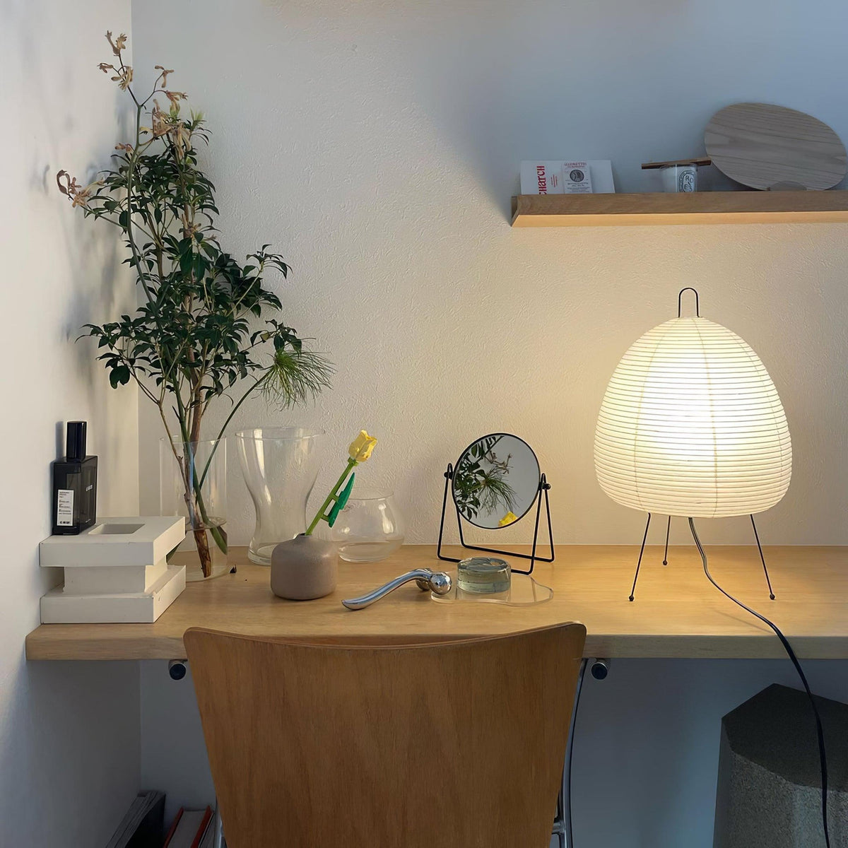 Akari 1A Table Lamp in paper for Living Room by AUVIELIGHT
