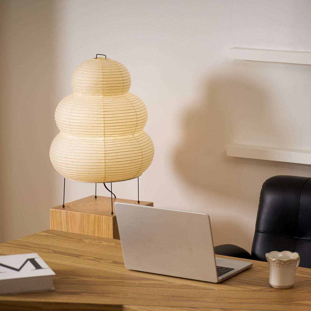 Akari 25N Table Lamp in paper for Living Room by AUVIELIGHT