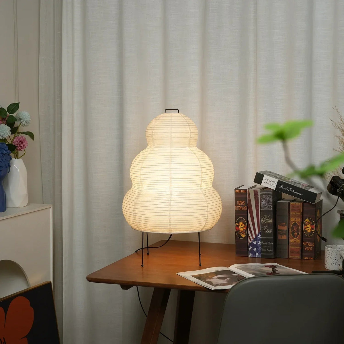 Akari 25N Table Lamp in paper for Living Room by AUVIELIGHT