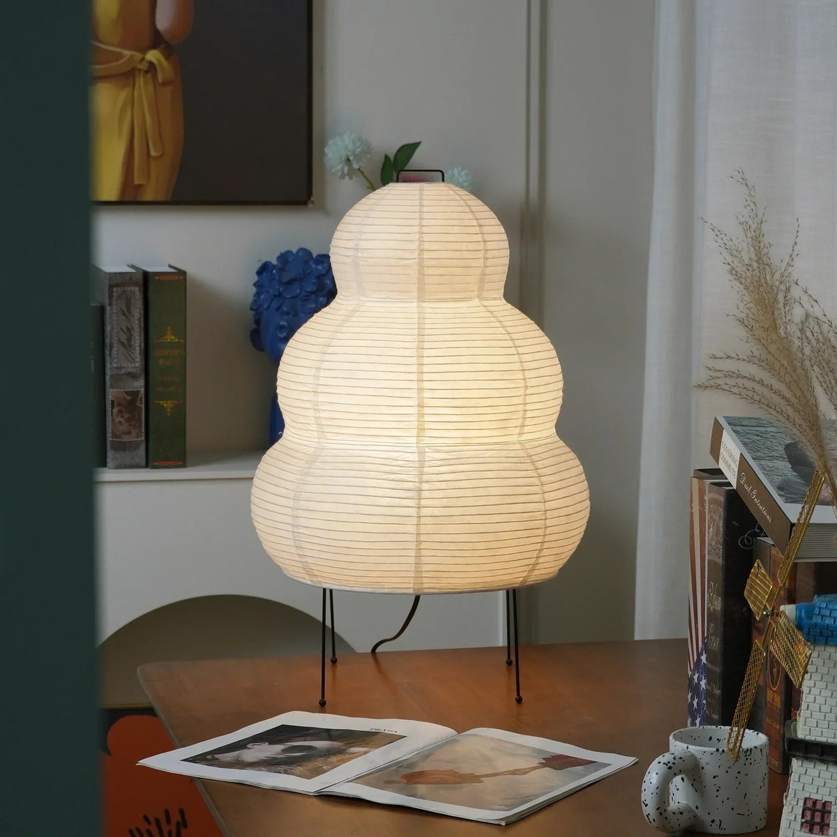 Akari 25N Table Lamp in paper for Living Room by AUVIELIGHT