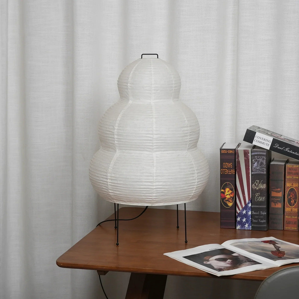 Akari 25N Table Lamp in paper for Living Room by AUVIELIGHT