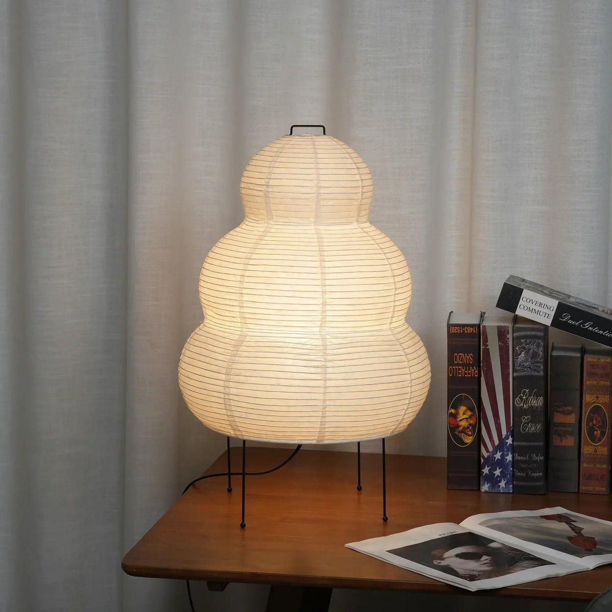 Akari 25N Table Lamp in paper for Living Room by AUVIELIGHT