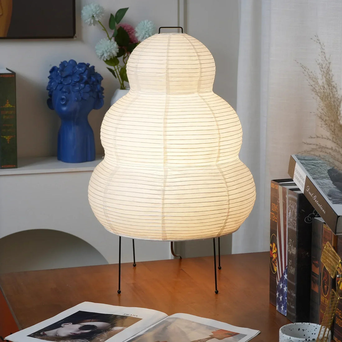 Akari 25N Table Lamp in paper for Living Room by AUVIELIGHT