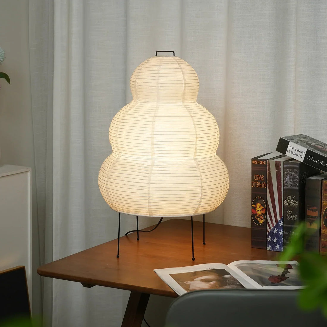 Akari 25N Table Lamp in paper for Living Room by AUVIELIGHT