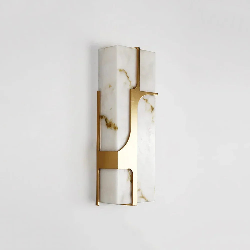 Ariel Wall Light in alabaster for Hallway by AUVIELIGHT