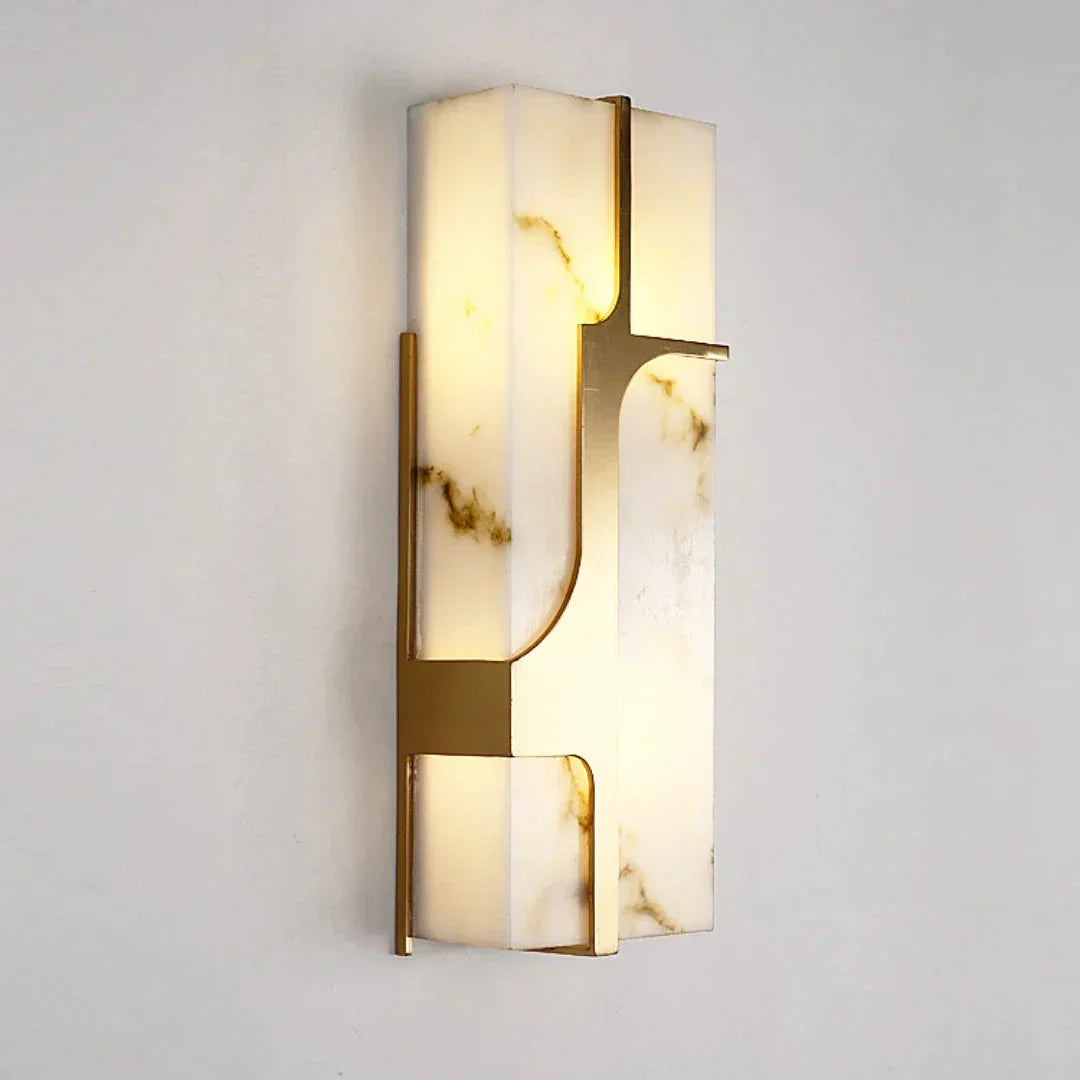 Ariel Wall Light in alabaster for Hallway by AUVIELIGHT
