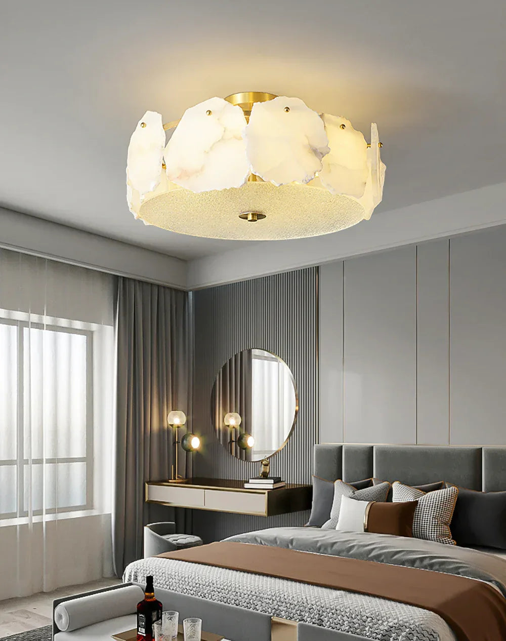 Artze Ceiling Light in alabaster for Living Room by AUVIELIGHT